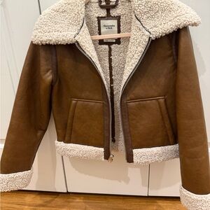 Abercrombie & Fitch Tan Teddy Jacket